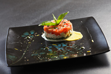 Salad in red white and green