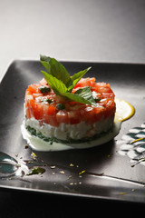 Italian salad on the plate