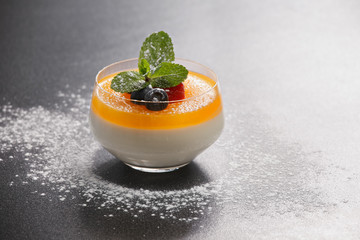 Tangerine panna cotta