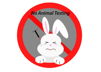 not animal testing vector sign
