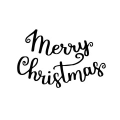 Obraz premium Vector hand written phrase about winter. Lettering on white isolated background. Black ink quote for your overlay and card design.