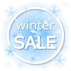 Winter sale poster design template or Background. Creative busin