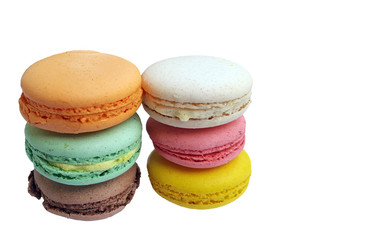 Sweet and colourful french macaroons
