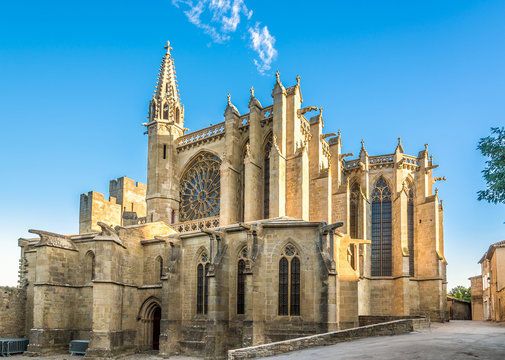 Basilica of Saint Nazaire in Old City of Carcassonne - France