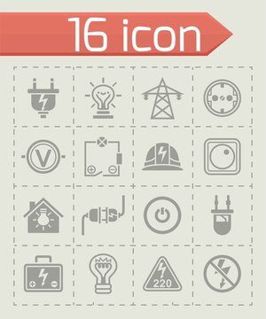 Vector Electricity icon set