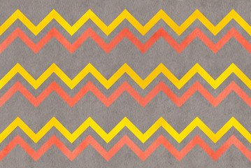 Watercolor stripes background, chevron.