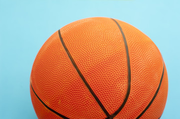 Close up of an orange basketball