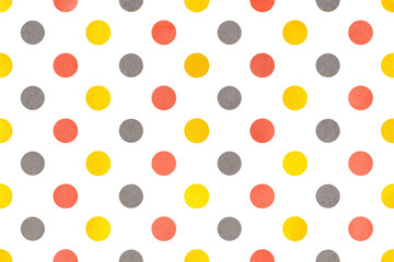 Watercolor polka dot background.