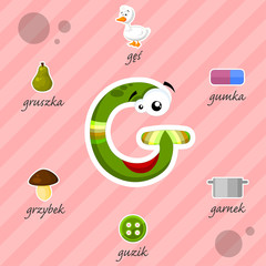 Literka G i słowa z nią związane © Katarzyna