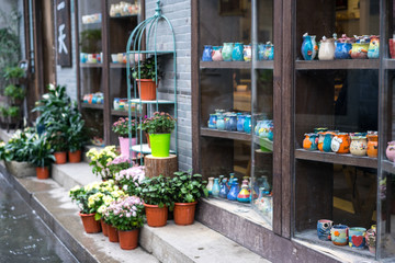 front view of a shop