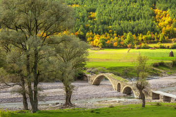 Autumn forest /
Amazing view of an autumn forest and old bridge of Arda river in Eastern Rhodopes, Bulgaria