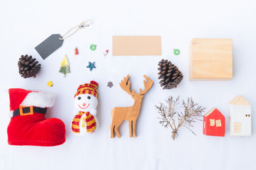 Christmas gift boxes collection with pine tree for mock up templ