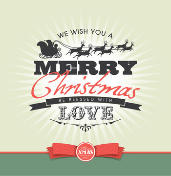 Christmas card with typography design