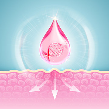 DNA protect collagen solution. Skincare treatment