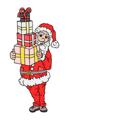 Kerstman met cadeautjes