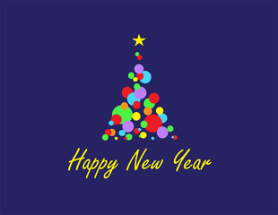 Merry Christmas background, Christmas tree abstract vector