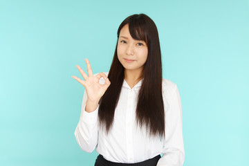 笑顔の女性