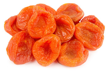 Naklejka na ściany i meble fresh vitamin dried apricots isolated on white background