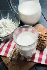 milk, cottage cheese - dairy products