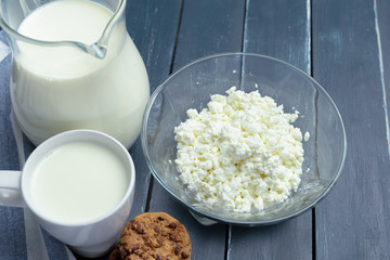milk, cottage cheese - dairy products