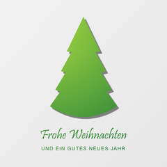 Weihnachtsbaum - Grußkarte (Grün)