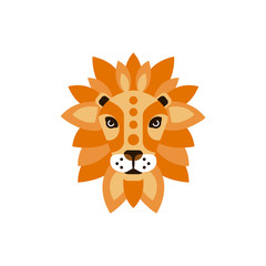 Fototapeta premium Lion African Animals Stylized Geometric Head
