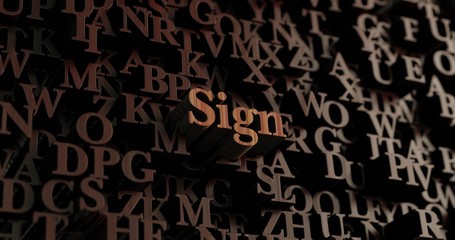 Sign - Wooden 3D rendered letters/message.  Can be used for an online banner ad or a print postcard.