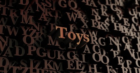 Toys - Wooden 3D rendered letters/message.  Can be used for an online banner ad or a print postcard.