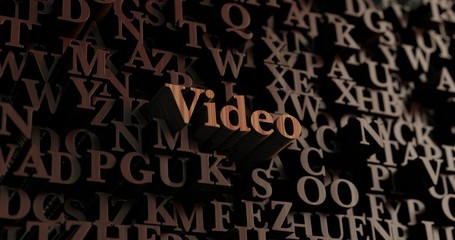 Video - Wooden 3D rendered letters/message.  Can be used for an online banner ad or a print postcard.