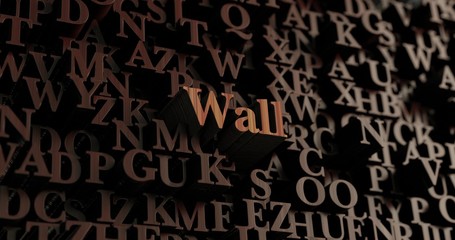 Wall - Wooden 3D rendered letters/message.  Can be used for an online banner ad or a print postcard.
