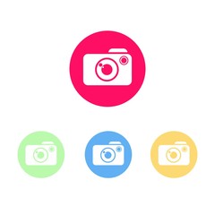 Colorful Set of Camera Logo or Icon