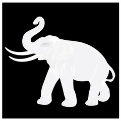 elephant shape vector design
