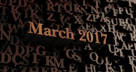 March 2017 - Wooden 3D rendered letters/message.  Can be used for an online banner ad or a print postcard.