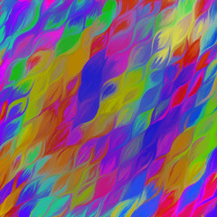 Abstract Colorful Oil Paint Waves Seamless Pattern. Vector