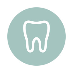 Tooth flat icon. Medical vector