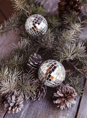 Christmas decoration with fir branches