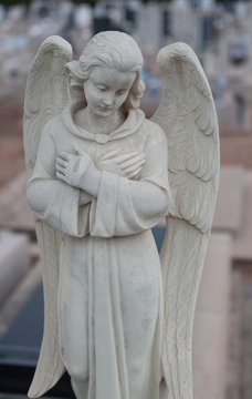 angel of death in cemetery
