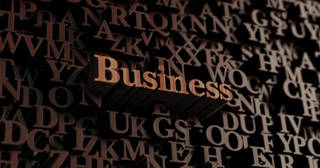Business - Wooden 3D rendered letters/message.  Can be used for an online banner ad or a print postcard.
