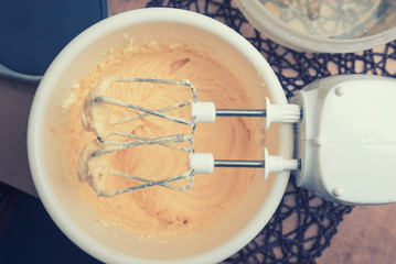 Two beaters dirty with cace pulp