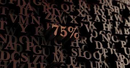 75% - Wooden 3D rendered letters/message.  Can be used for an online banner ad or a print postcard.