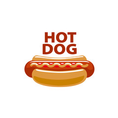 vector logo hot dog