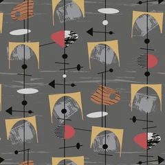 Printed roller blinds 1950s 1950s Retro Mid-Century Seamless Pattern