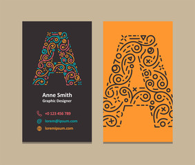 Letter A Logo Business card