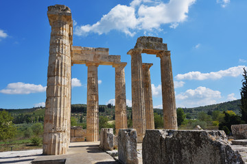 Temple of Zeus in Nemea, Peloponnese, Greece