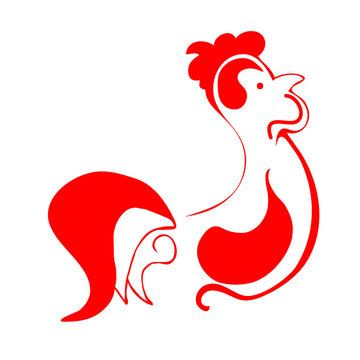 An image of a red rooster.