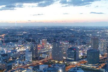 Fototapeta na wymiar Sunset of Yokohama