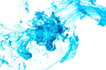 Blue ink in water