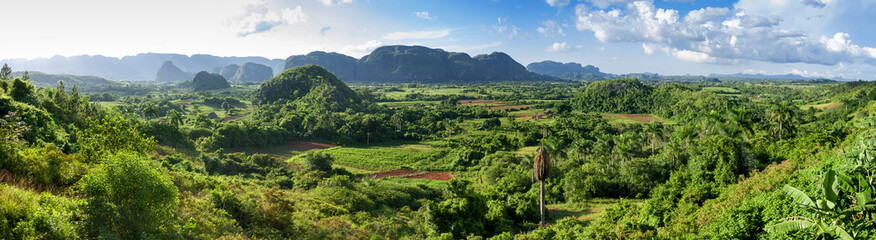 Fototapeta na wymiar panorama of valley of Vinales,Cuba