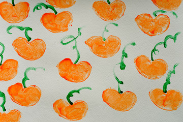 Childish painting autumn theme