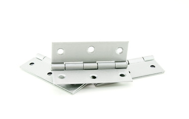 Door hinges isolated on white background
